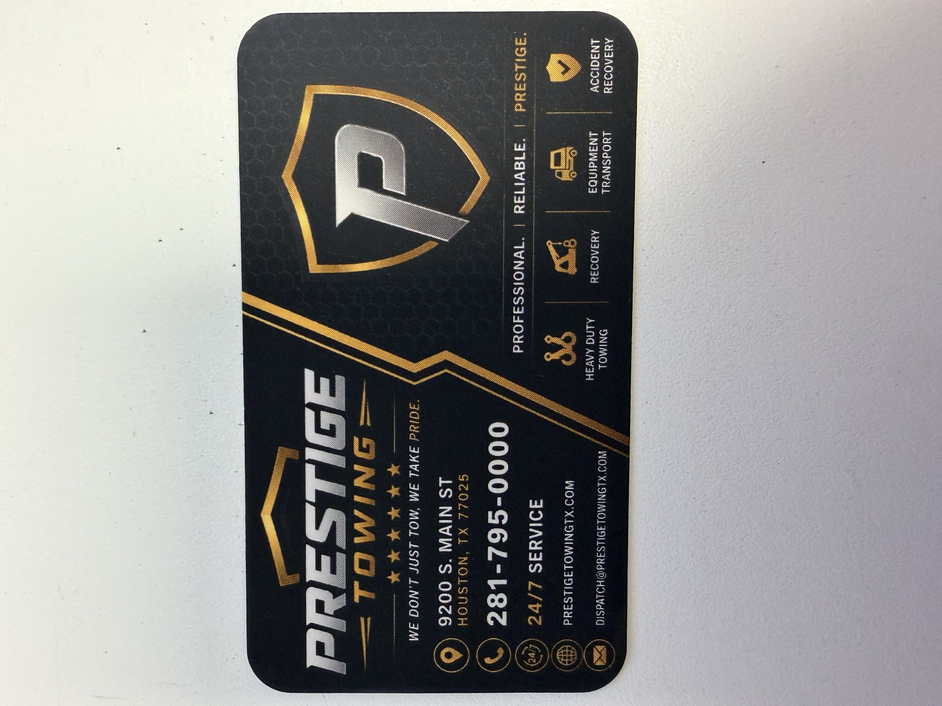 Prestige Towing logo